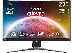 MSI Gaming Monitor MPG Artymis 273CQRXDE QD Curved, 27 Zoll, WQHD, 240Hz, 1ms, 400cd, VA-Panel, HDR400, FreeSync Premium Pro, Schwarz