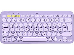 Logitech Tastatur K380 Multi-Device Bluetooth, Kabellos, QWERTZ, Lavender Lemonade
