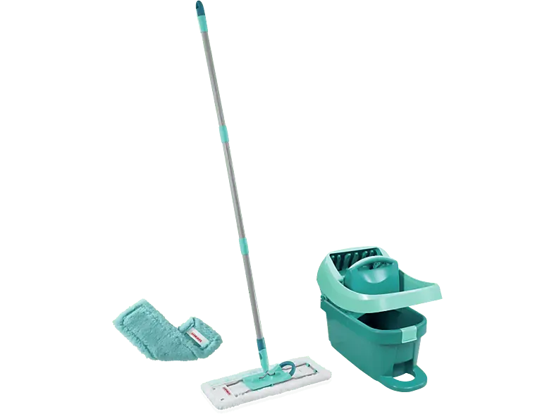 Leifheit Set Profi XL Mobile + Static Plus Wischbezug Bodenwischer mit Eimer