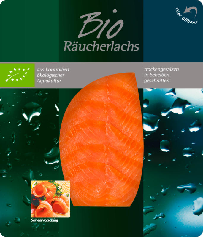 Bio Räucherlachs, a fette, Norvegia, 2 x 100 g