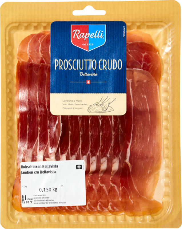 Prosciutto crudo Bellavista Rapelli, 150 g