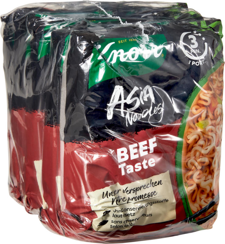 Knorr Asia Noodles Beef Taste , 5 x 70 g