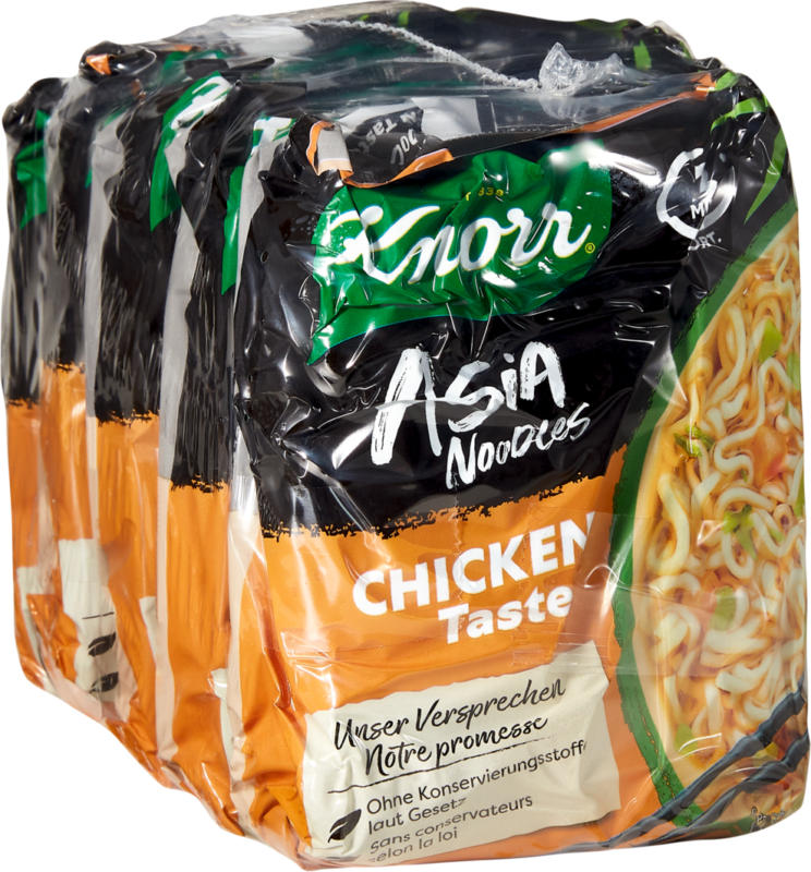 Knorr Asia Noodles Chicken Taste, 5 x 70 g