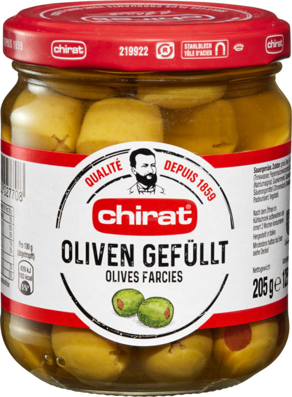 Olives farcies Chirat, 205 g