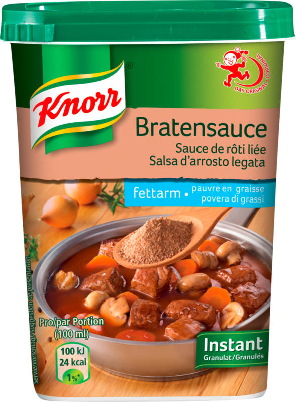 Sauce de rôti liée instantanée Knorr, pauvre en graisse, 230 g
