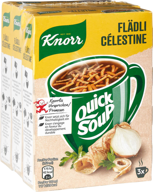 Knorr Quick Soup Flädli, 3 x 34 g