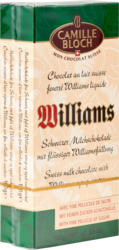 Tablette de chocolat Camille Bloch, fourré au Williams liquide, 2 x 100 g