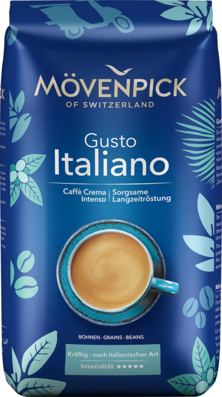 Caffè Crema Gusto Italiano Mövenpick , in grani, 1 kg