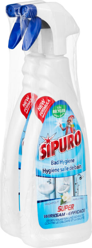 Nettoyant Hygiène salle de bain Sipuro, 2 x 650 ml