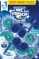 Bloc nettoyant Bleu Kraft-Aktiv Fraîcheur marine WC Frisch, 2 x 50 g