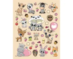 Ministicker Kinderr Tiere 38-tlg.