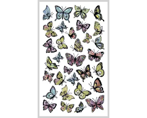 Ministicker Kinder Schmetterlinge32-tlg.