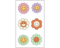 Ministicker Kinder Blumen 6-tlg.