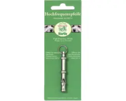 Karlie Hochfrequenz Hundepfeife, chrom, Reichweite bis 200 m