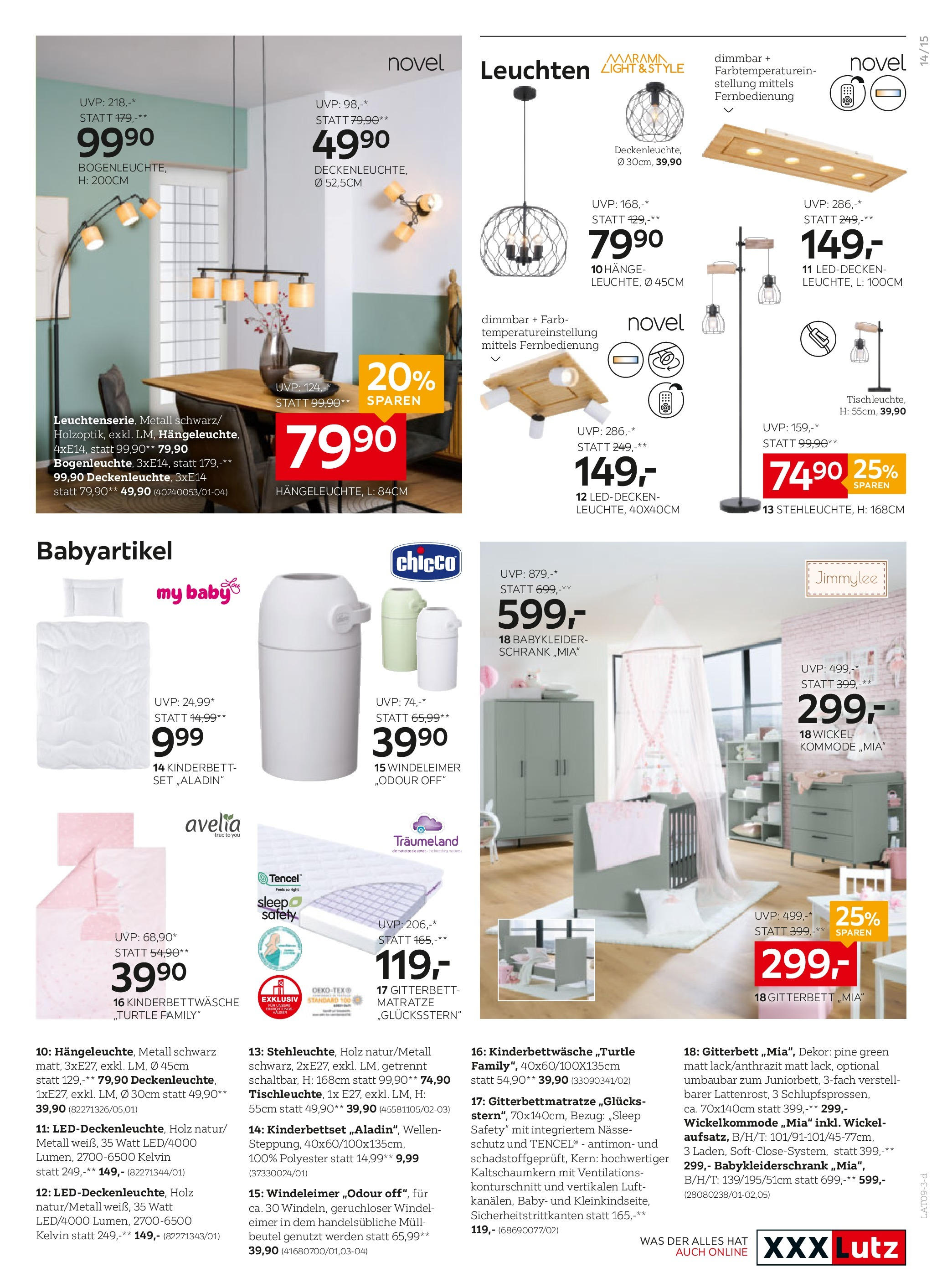XXXLutz Prospekt aktuell (18.09.2023) || Aktuelle Angebote | Seite: 15 | Produkte: Matratze, Kommode, Schrank XXXLutz Prospekt aktuell von 18.09.2023 - Aktuelle Angebote | Seite: 15 | Produkte: Matratze, Kommode, Schrank