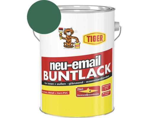 Tiger neu-email Buntlack RAL 6005 moosgrün 2,5 l