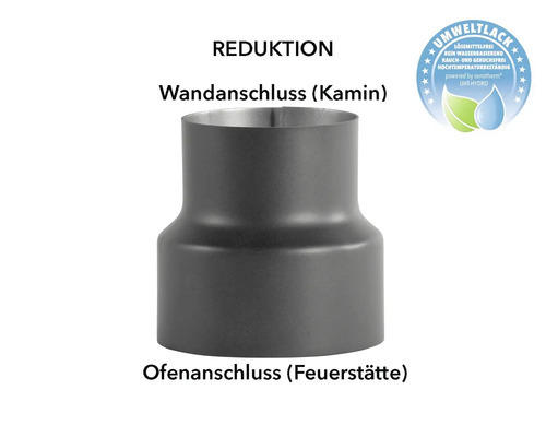 Ofenrohr Reduzierung Bertrams Ø 200-180 mm senotherm UHT-Hydro gussgrau