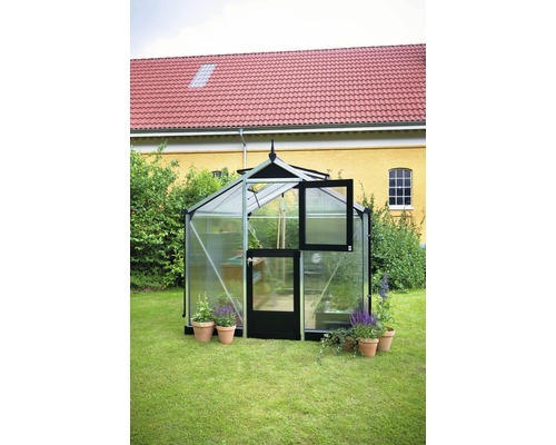 Gewächshaus JULIANA Compact 6,6 m² mit 10 mm Doppelstegplatten 224 x 296 cm Aluminium