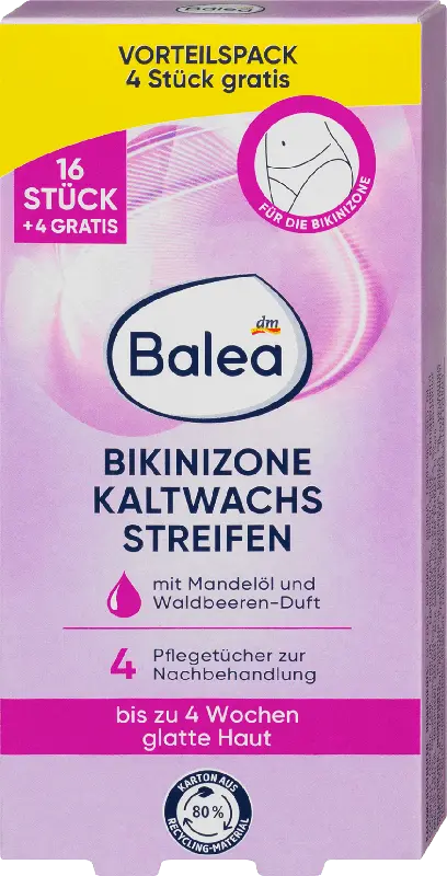 Balea Kaltwachsstreifen Bikinizone
