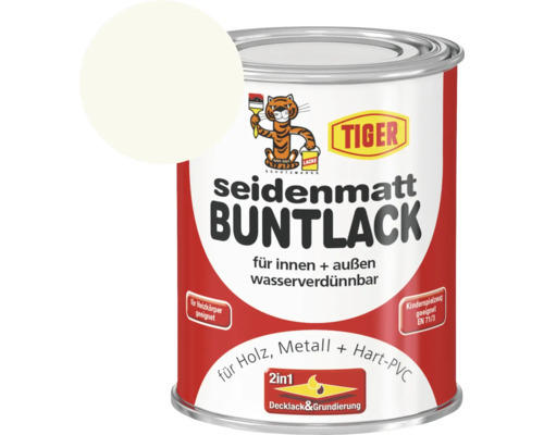 Tiger seidenmatt Buntlack RAL 9001 cremeweiß 125 ml