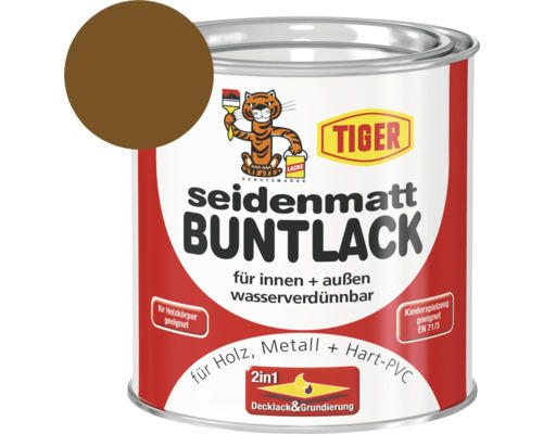 Tiger seidenmatt Buntlack RAL 8011 nussbraun 375 ml