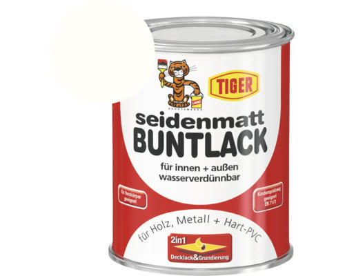 Tiger seidenmatt Buntlack RAL 9010 reinweiß 750 ml