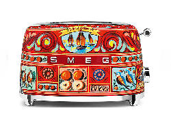 Smeg TSF01DGEU 50's Style Ästhetik Dolce & Gabbana - Sicily is my love Toaster (Rot, 950 Watt, Schlitze: 2)