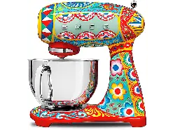 Smeg SMF03DGEU Dolce & Gabbana - Sicily is my love K&uuml;chenmaschine Rot (R&uuml;hrsch&uuml;sselkapazit&auml;t: 4,8 l, 800 Watt)