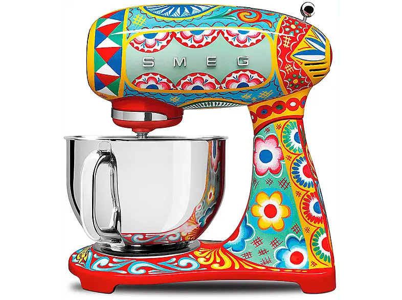 Smeg SMF03DGEU Dolce & Gabbana - Sicily is my love K&uuml;chenmaschine Rot (R&uuml;hrsch&uuml;sselkapazit&auml;t: 4,8 l, 800 Watt)