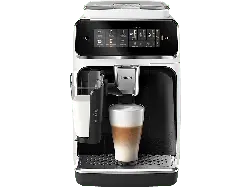 Philips EP3343/50 Serie 3300 LatteGo 6 Kaffeespezialitäten Kaffeevollautomat (Weiß/Klavierlack-Schwarz, Keramikmahlwerk, 15 bar, integrierter Milchbehälter)