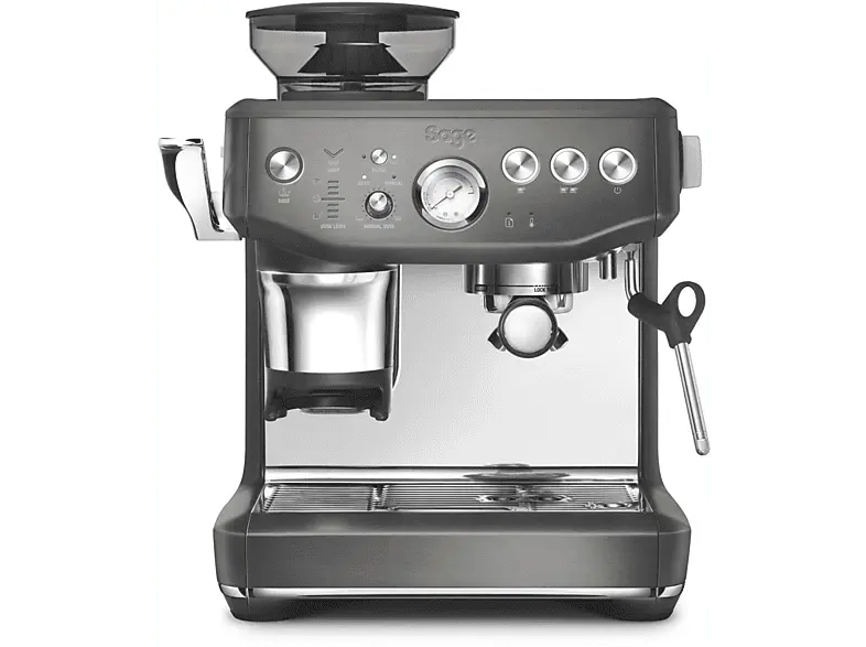 Sage theBarista Express Impress™ Siebträgermaschine (Black Stainless Steel, 1850 Watt, 10 bar)