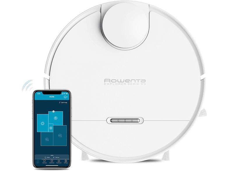 Rowenta RR7987 X-Plorer Serie 95 Total Care Connect Robotersauger (Weiß, Laufzeit: 120 Minuten)