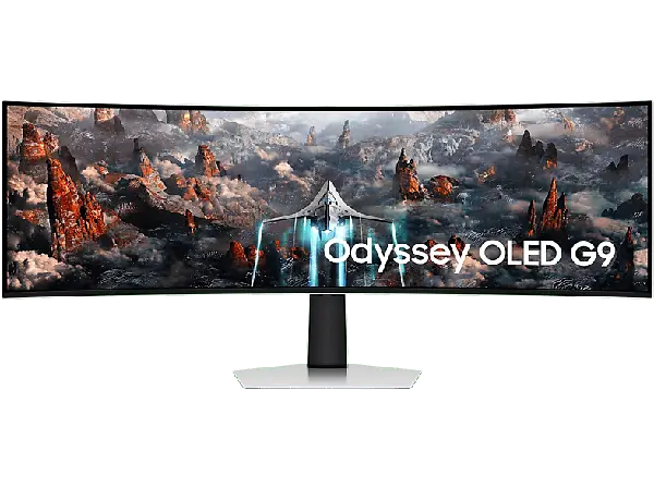 Samsung Odyssey G9 S49CG934SU 49 Zoll Curved Gaming Monitor, QHD, 0,03 ms Reaktionszeit, 250 cd/m², 240 Hz, Light Gray