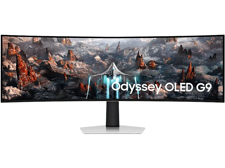 Samsung Odyssey G9 S49CG934SU 49 Zoll Curved Gaming Monitor, QHD, 0,03 ms Reaktionszeit, 250 cd/m², 240 Hz, Light Gray