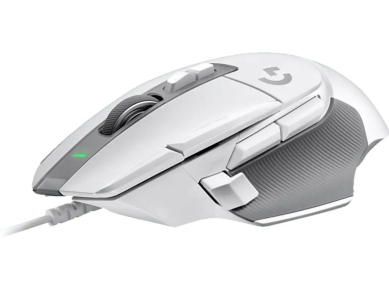 LOGITECH G G502 X Kabelgebundene Gaming Maus, LightForce Hybrid-Switches, Weiß
