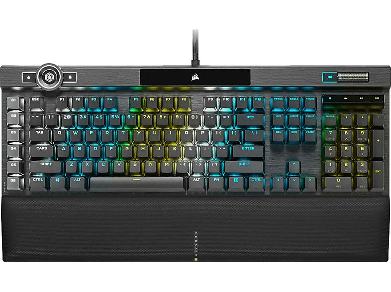 CORSAIR Gaming Tastatur K100 RGB, CORSAIR OPX, USB, DE (CH-912A01A-DE)