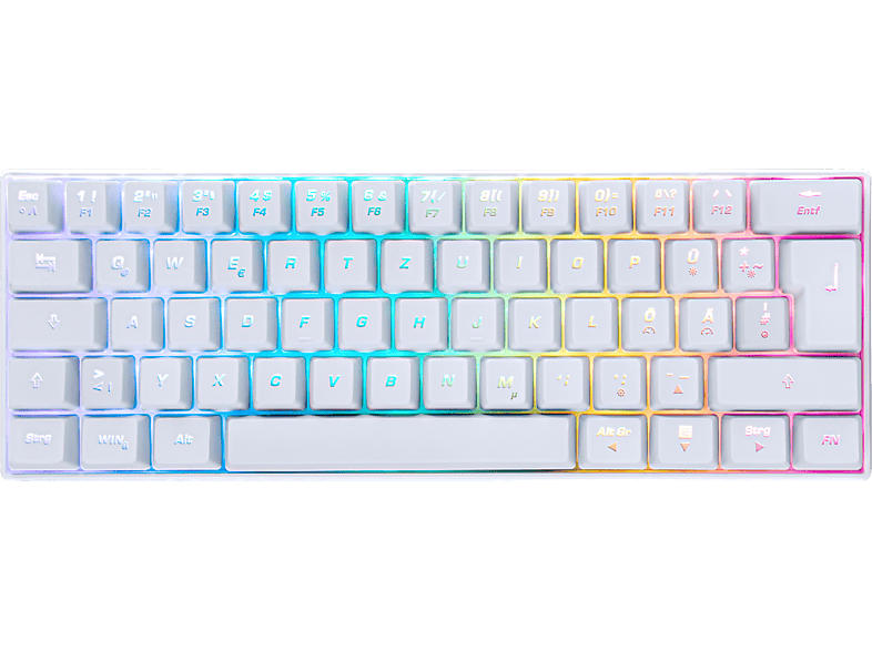 ISY Gaming Tastatur IGK-5000-WT Mini Size, RGB, Weiß