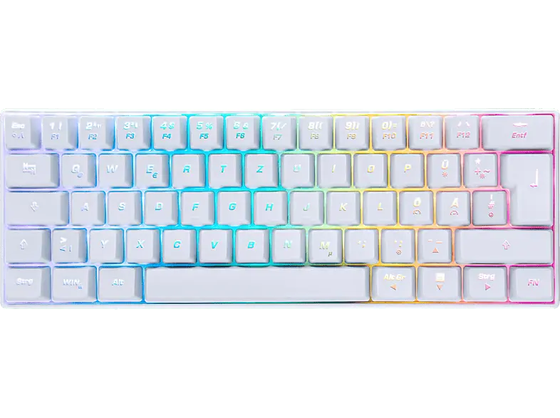 ISY Gaming Tastatur IGK-5000-WT Mini Size, RGB, Weiß