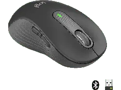 LOGITECH M650 L Signature Left Kabellose linkshänder Maus (große Hände), Bluetooth, Grafit