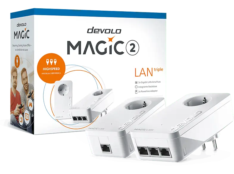 DEVOLO 8510 Magic 2 LAN triple Starter Kit; Powerline