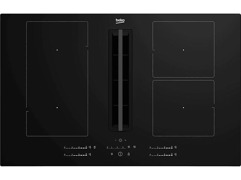 Beko Hixi 84700 Kochfeld mit integriertem Dunstabzug (820 mm breit, 520 tief, Glaskeramik, Induktion, EEK: A)