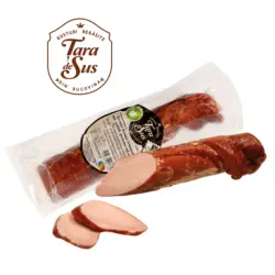 Muschiulet Montana-Schweinefleisch, gep&ouml;kelt, gegart, ger&auml;uchert und gew&uuml;rzt, am St&uuml;ck.