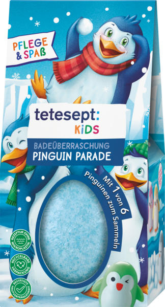 tetesept Kinder Badezusatz Badeüberraschung Pinguin Parade