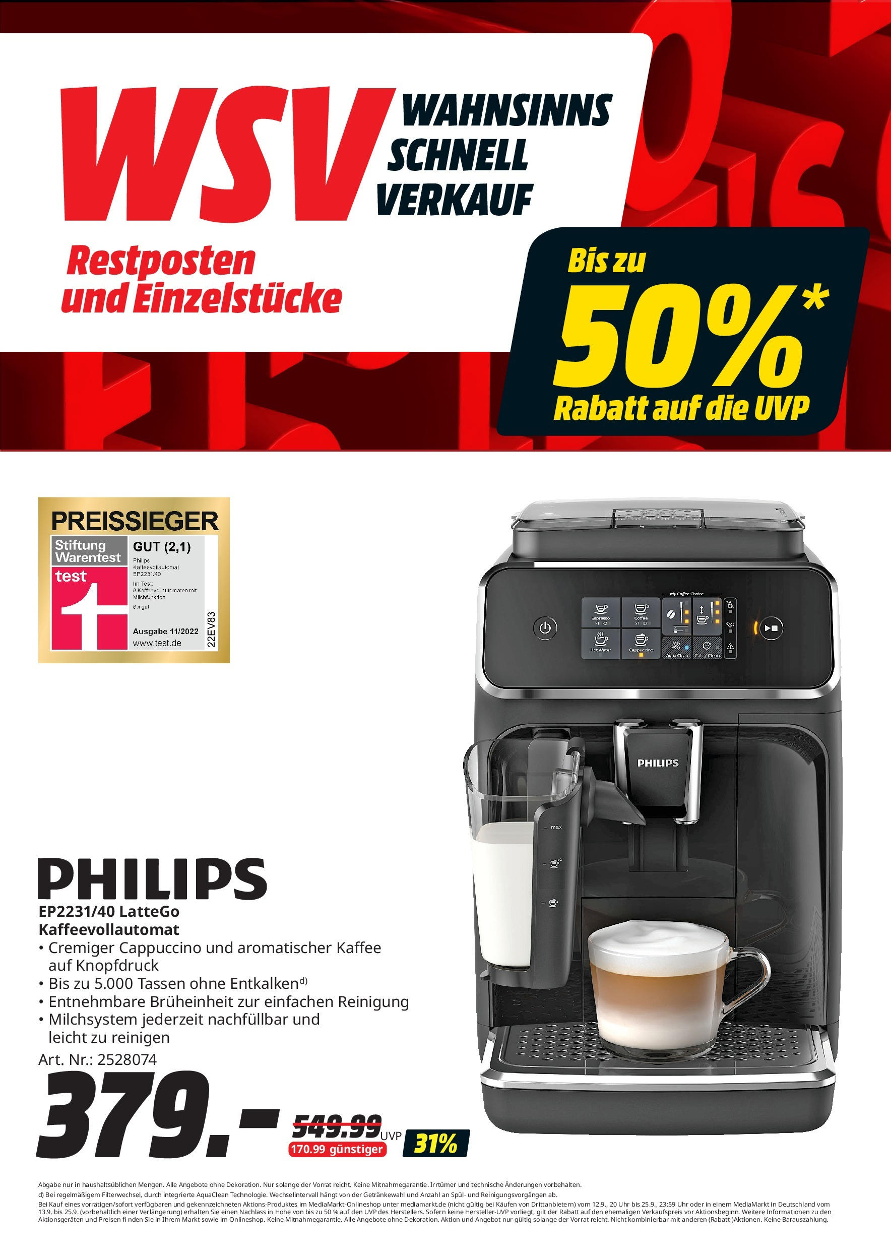 Media Markt Prospekt 	 (ab 13.09.2023) zum Blättern | Seite: 16 | Produkte: Uhr, Kaffeevollautomat, Philips, Kaffee