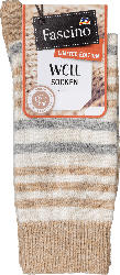 Fascino Socken mit Wolle & Ringeln, beige, Gr. 35-38