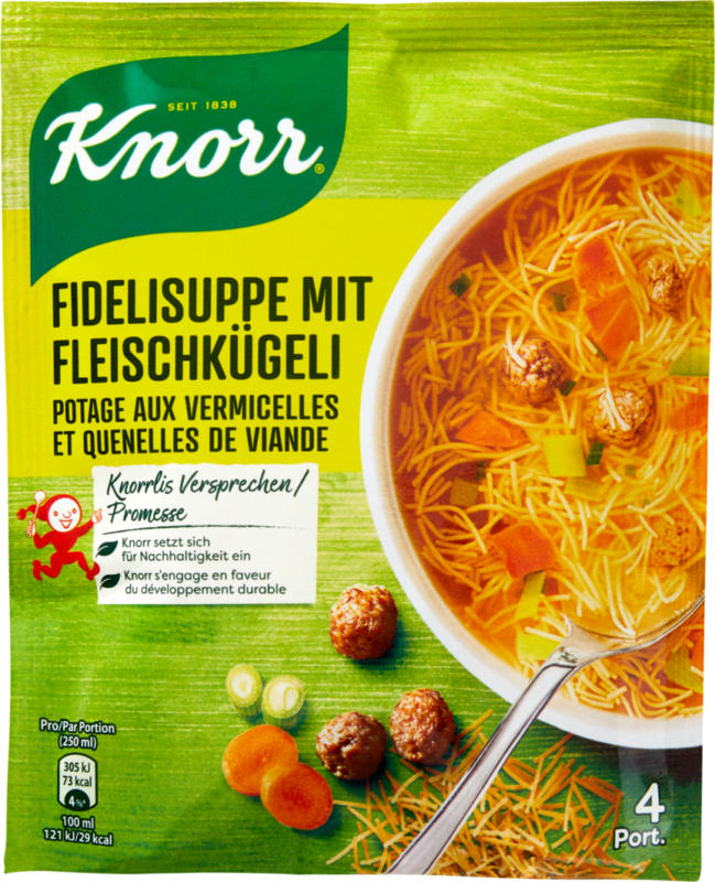 Minestra con capellini e polpettine Knorr, 78 g