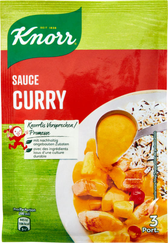 Salsa Knorr, Al curry, 33 g