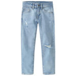 Ernsting's family Jungen Straight-Jeans mit Destroyed-Effekten (Nur online) - bis 28.04.2024