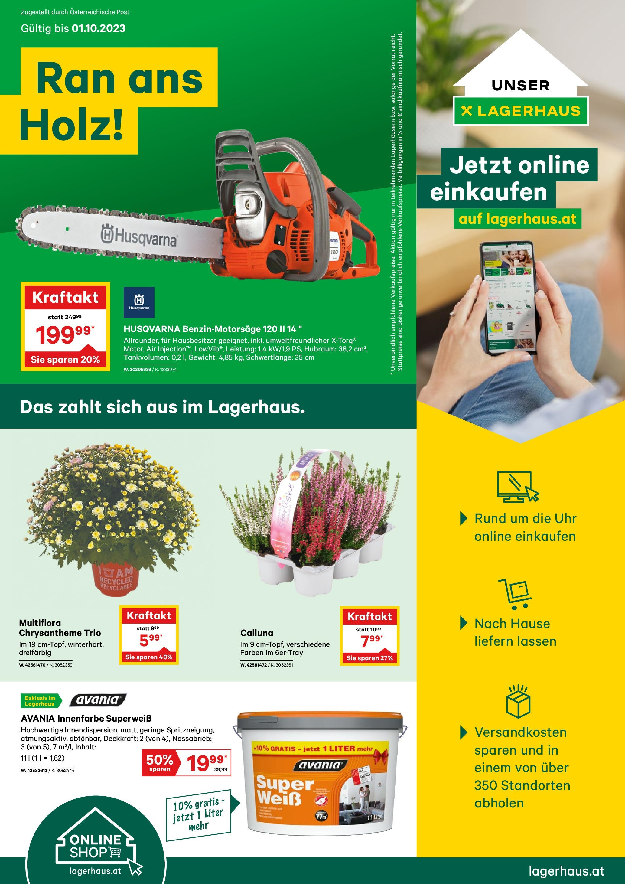 Lagerhaus Flugblatt von 18.09.2023 - Aktuelle Angebote | Seite: 1 | Produkte: Uhr, Gewicht