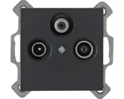 Antennensteckdose 3-fach R/TV/SAT Kopp Athenis 55 anthrazit 941315557